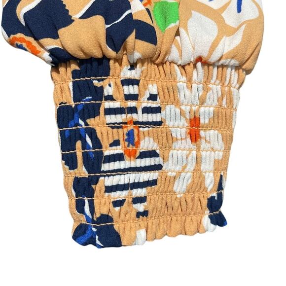 CABI ISLAND BLOUSE‎  2023 FLORAL S LONG GATHERED SLEEVES WITH SMOCKING-PULLOVER - Picture 9 of 12